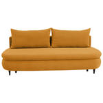 SCHLAFSOFA Simon Webstoff, Plüsch Orange  inkl. Rückenkissen, Bettkasten, Schlaffunktion, Rücken echt  - Schwarz/Orange, Design, Textil (213/89/105cm) - Novel