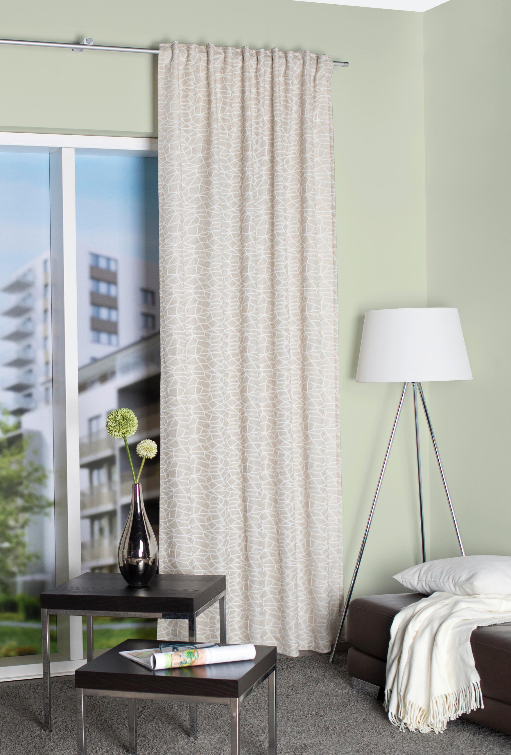 FERTIGVORHANG  blickdicht   140/245 cm  - Beige, Basics, Textil (140/245cm)