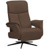 RELAXSESSEL in Leder Braun  - Schwarz/Braun, Design, Leder/Metall (78/106/88cm) - Welnova