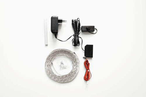 LED-STRIP 135 cm  - Schwarz/Weiß, Design, Kunststoff/Metall (135cm) - Livetastic