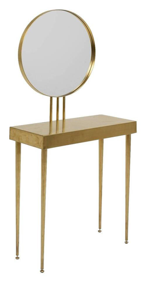 SCHMINKTISCH in Goldfarben, Messingfarben  - Messingfarben/Goldfarben, Trend, Glas/Metall (70/32/153cm) - Kare-Design
