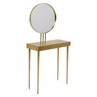 SCHMINKTISCH in Goldfarben, Messingfarben  - Messingfarben/Goldfarben, Trend, Glas/Metall (70/32/153cm) - Kare-Design