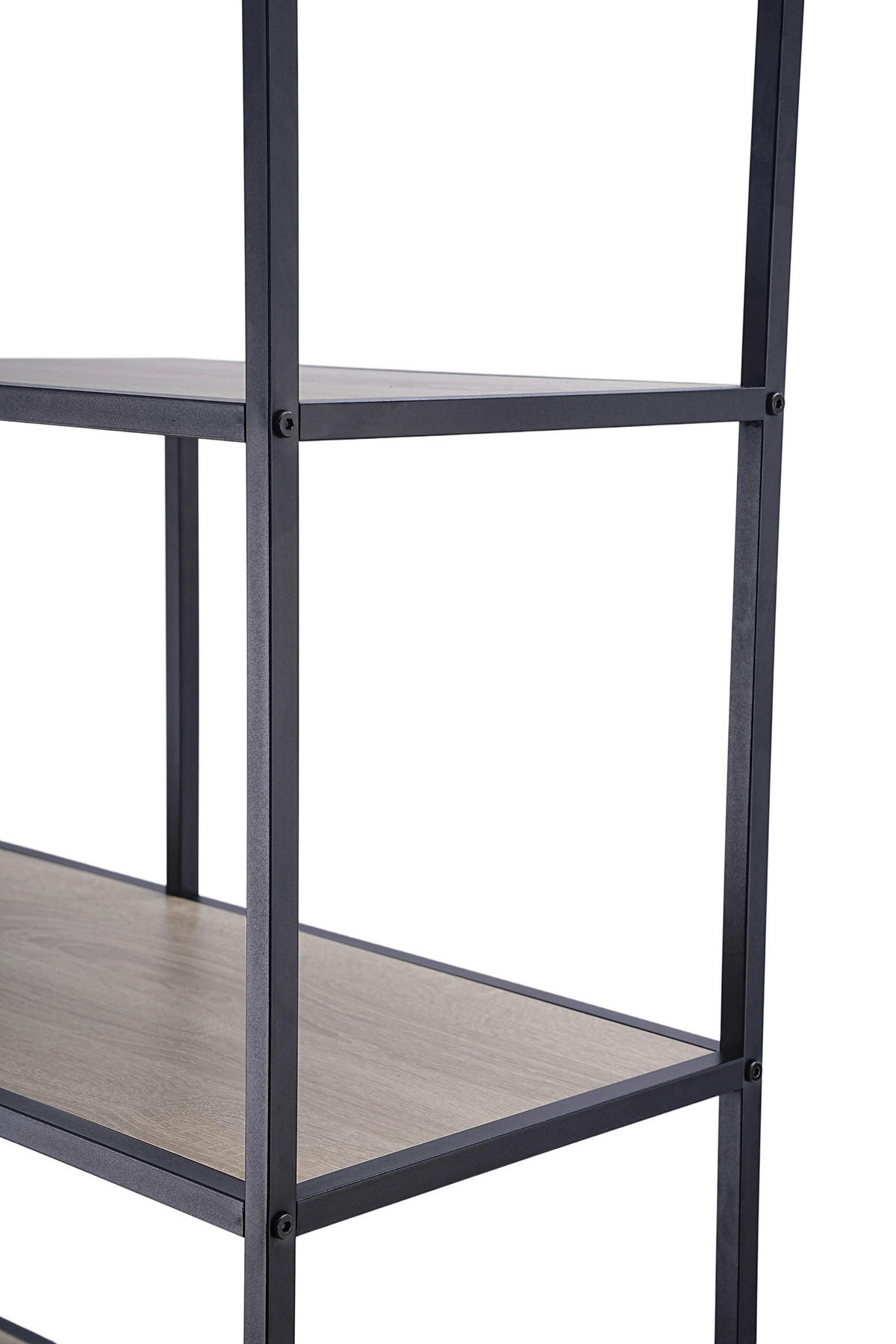 REGAL Naturfarben, Schwarz  - Schwarz/Naturfarben, Basics, Holzwerkstoff/Metall (70/170/33cm) - Xora