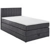 BOXSPRINGBETT 120/200 cm  in Anthrazit  - Anthrazit/Schwarz, Design, Kunststoff/Textil (120/200cm) - Xora