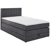 BOXSPRINGBETT 120/200 cm  in Anthrazit  - Anthrazit/Schwarz, Design, Kunststoff/Textil (120/200cm) - Xora