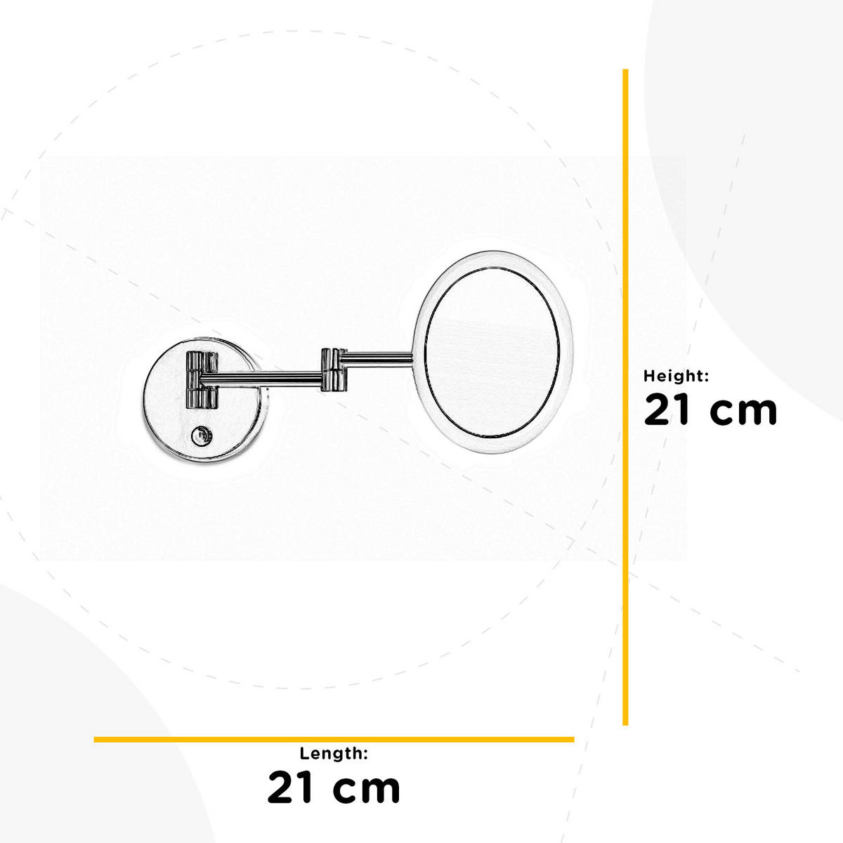 BADEZIMMER-WANDLEUCHTE 6155 RIM 21/21/21 cm   - Chromfarben, Basics, Glas/Metall (21/21/21cm)