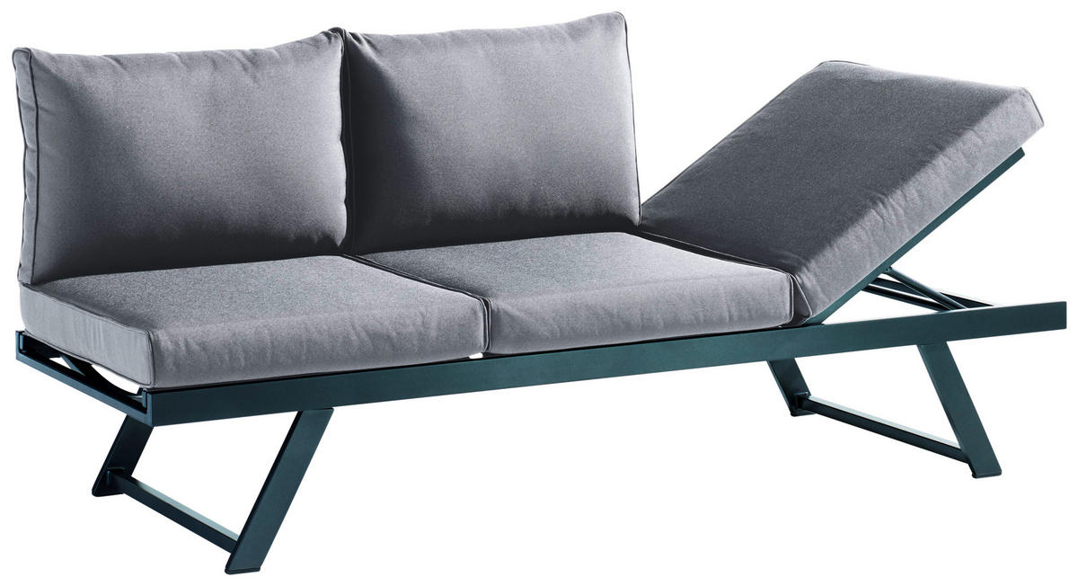 GARTENBANK 204/81/72 cm  Aluminium  - Hellgrau/Grau, Basics, Textil/Metall (204/81/72cm) - Sieger