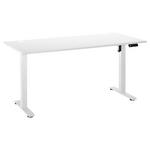 SCHREIBTISCH höhenverstellbar, Kabeldurchlass, Memoryschalter - Weiß, MODERN, Holzwerkstoff/Metall (160/77/72-120cm) - Carryhome