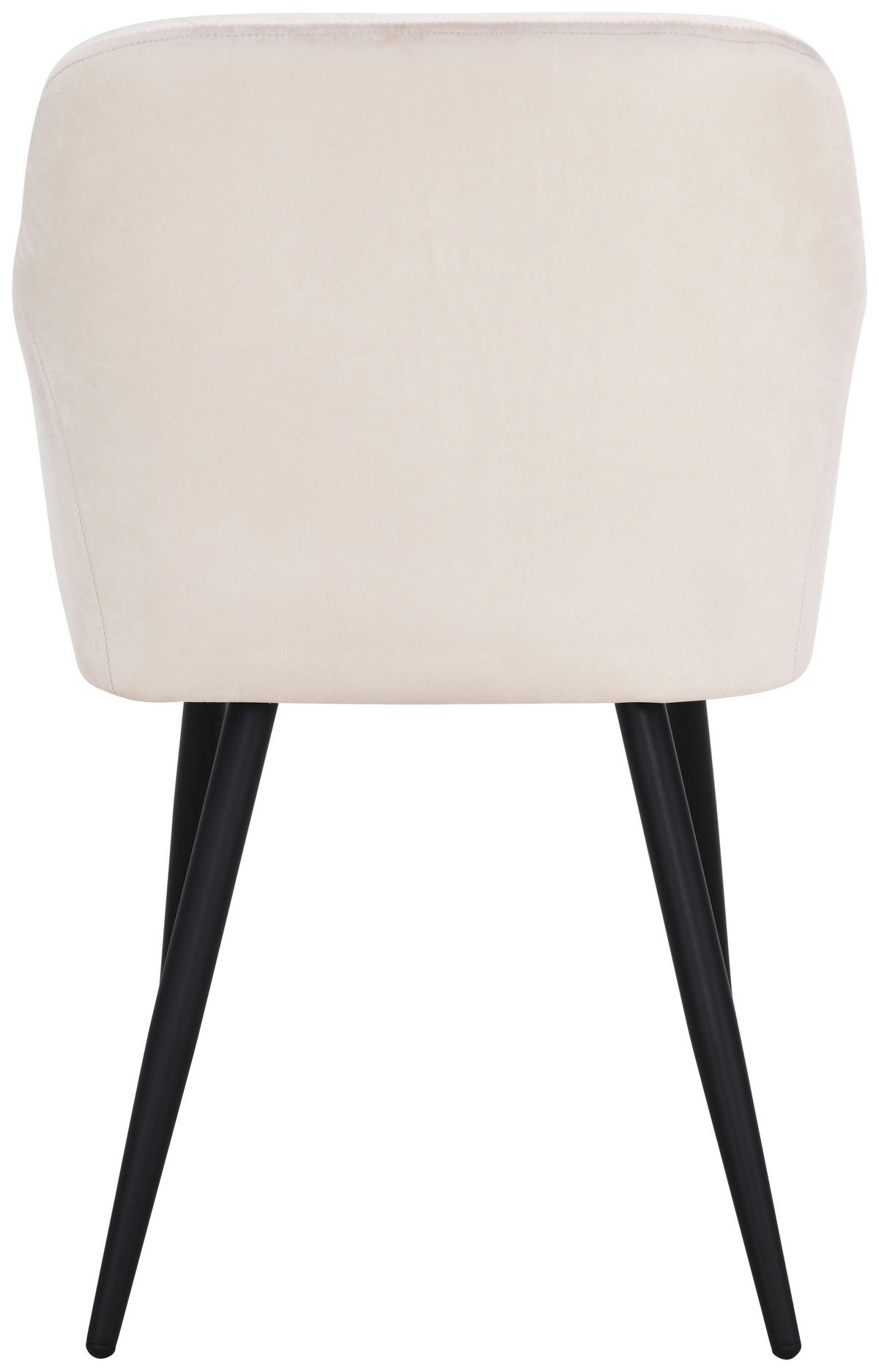 ARMLEHNSTUHL Eisen Samt  - Beige/Schwarz, Trend, Holz/Textil (55/84/60cm) - Livetastic