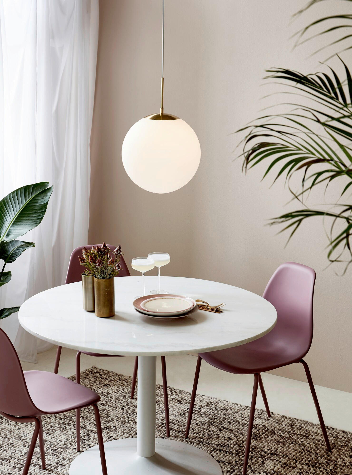 PENDELLEUCHTE 35/50 cm  - Weiß, Design, Glas (35/50cm) - Nordlux