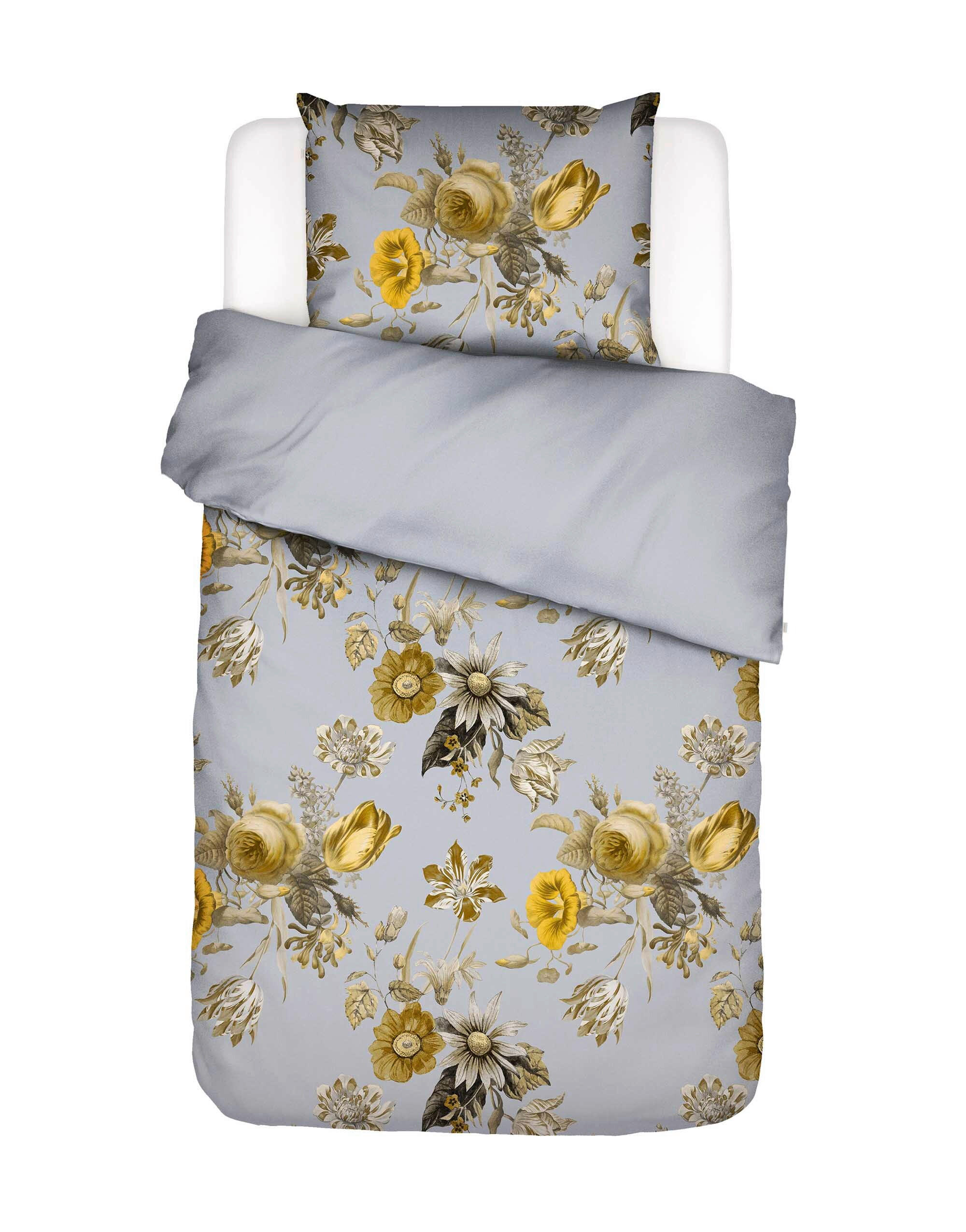 BETTWÄSCHE Florean Satin 135/200 cm  - Grau, KONVENTIONELL, Textil (135/200cm) - Essenza