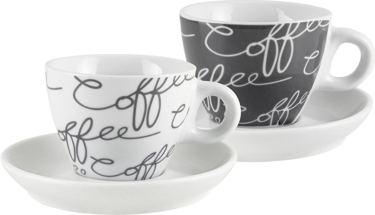 CEAȘCĂ ESPRESSO CU FARFURIOARĂ  - alb, Konventionell, ceramică (0.080l) - Ritzenhoff Breker