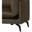 ECKSOFA Braun Samt Rückenkissen, Rücken echt  - Schwarz/Braun, Design, Textil/Metall (200/241cm) - Carryhome