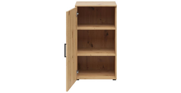 KOMMODE 45/83/40 cm in Eiche Artisan - Anthrazit/Schwarz, MODERN, Holzwerkstoff/Kunststoff (45/83/40cm) - Carryhome