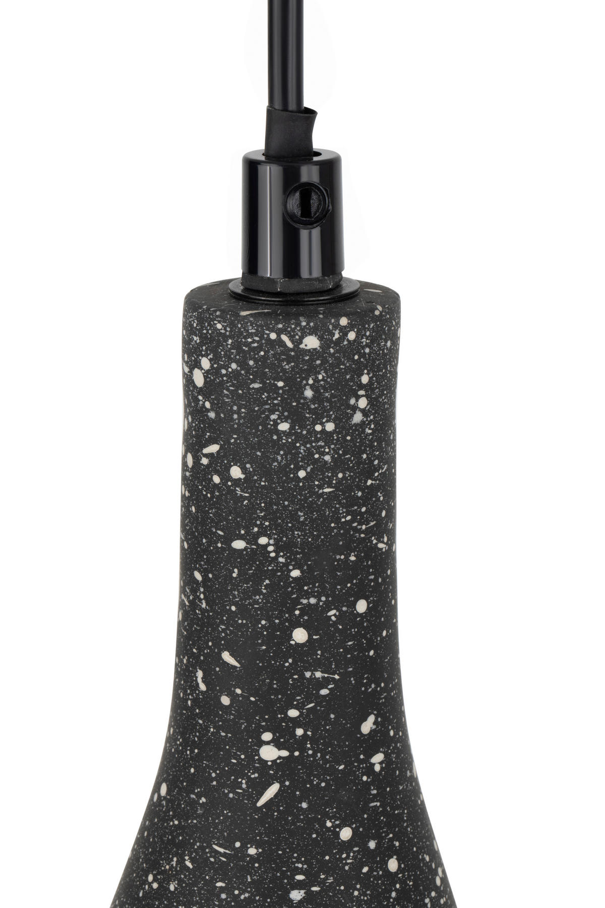 HÄNGELEUCHTE 15/120 cm  - Schwarz, Design, Stein/Metall (15/120cm) - Collet's Monde