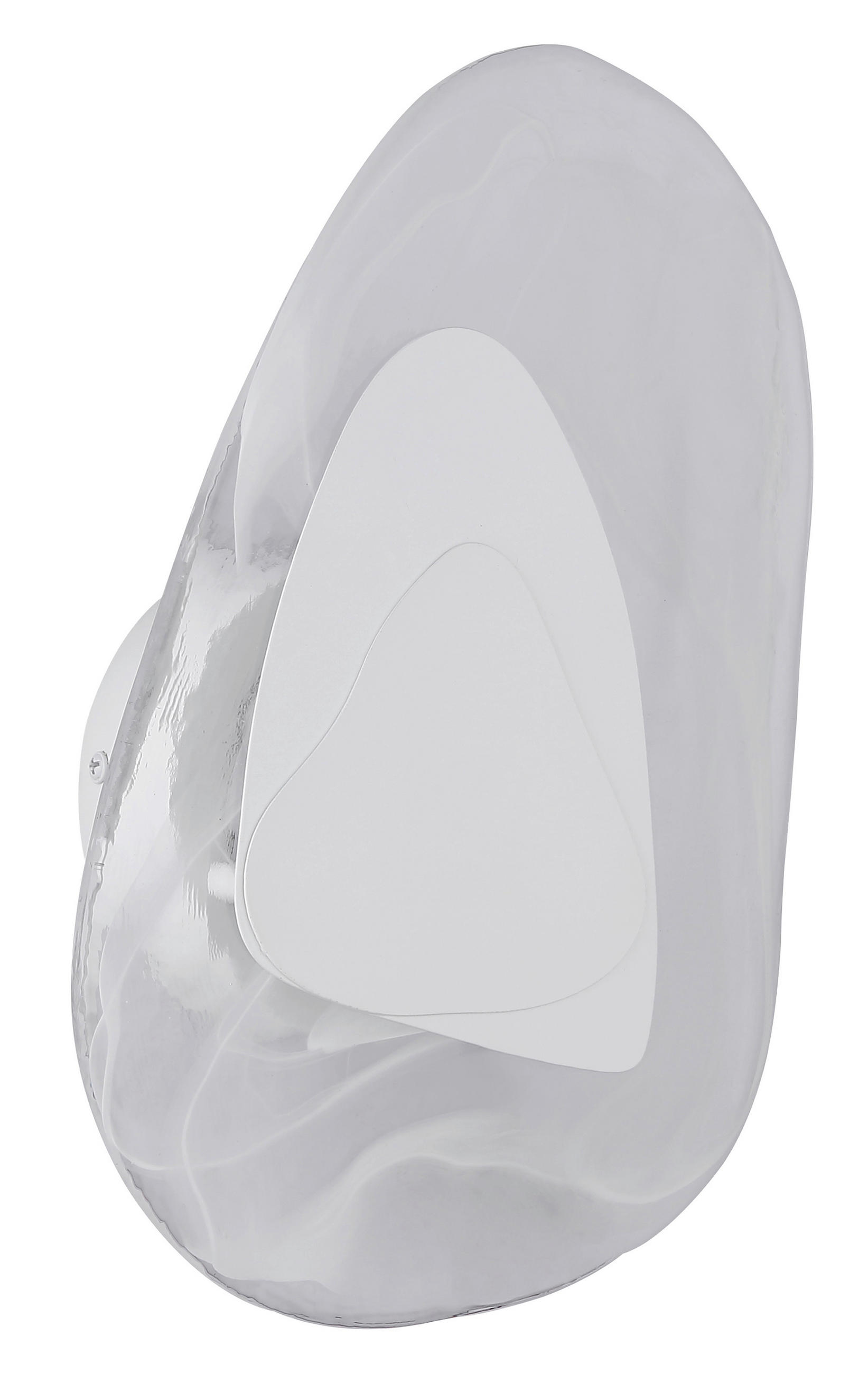 LED-WANDLEUCHTE 20,3/31,5 cm   - Klar/Weiß, Design, Glas/Metall (20,3/31,5cm) - Globo