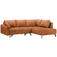 ECKSOFA in Webstoff Rostfarben  - Rostfarben/Schwarz, Design, Textil/Metall (250/191cm) - Carryhome