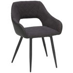 STUHL  in Eisen Webstoff Metall, Textil  - Anthrazit/Schwarz, Design, Textil/Metall (59/83/60cm) - Carryhome
