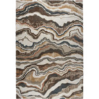 WEBTEPPICH  Wohnzimmer 200/290 cm Linea Braun, Creme, Rostfarben  - Rostfarben/Creme, Basics, Kunststoff/Textil (200/290cm) - Novel
