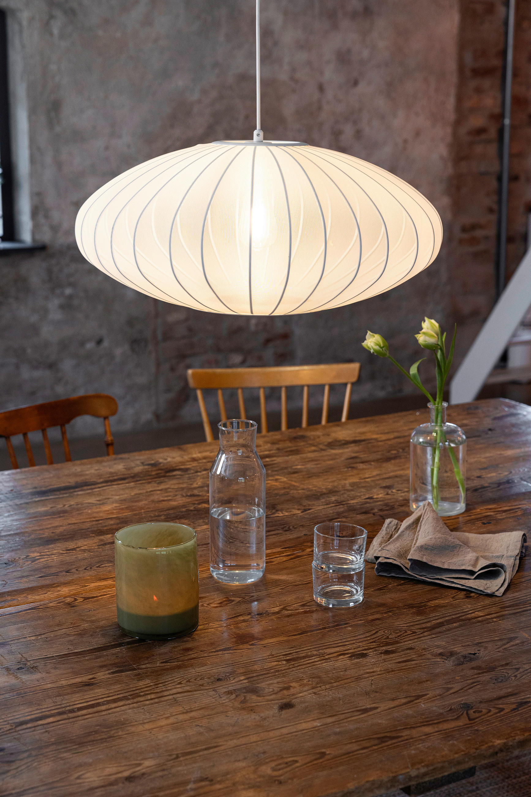 PENDELLEUCHTE FLORENCE 60/25/60 cm   - Weiß, Basics, Textil (60/25/60cm) - Markslöjd