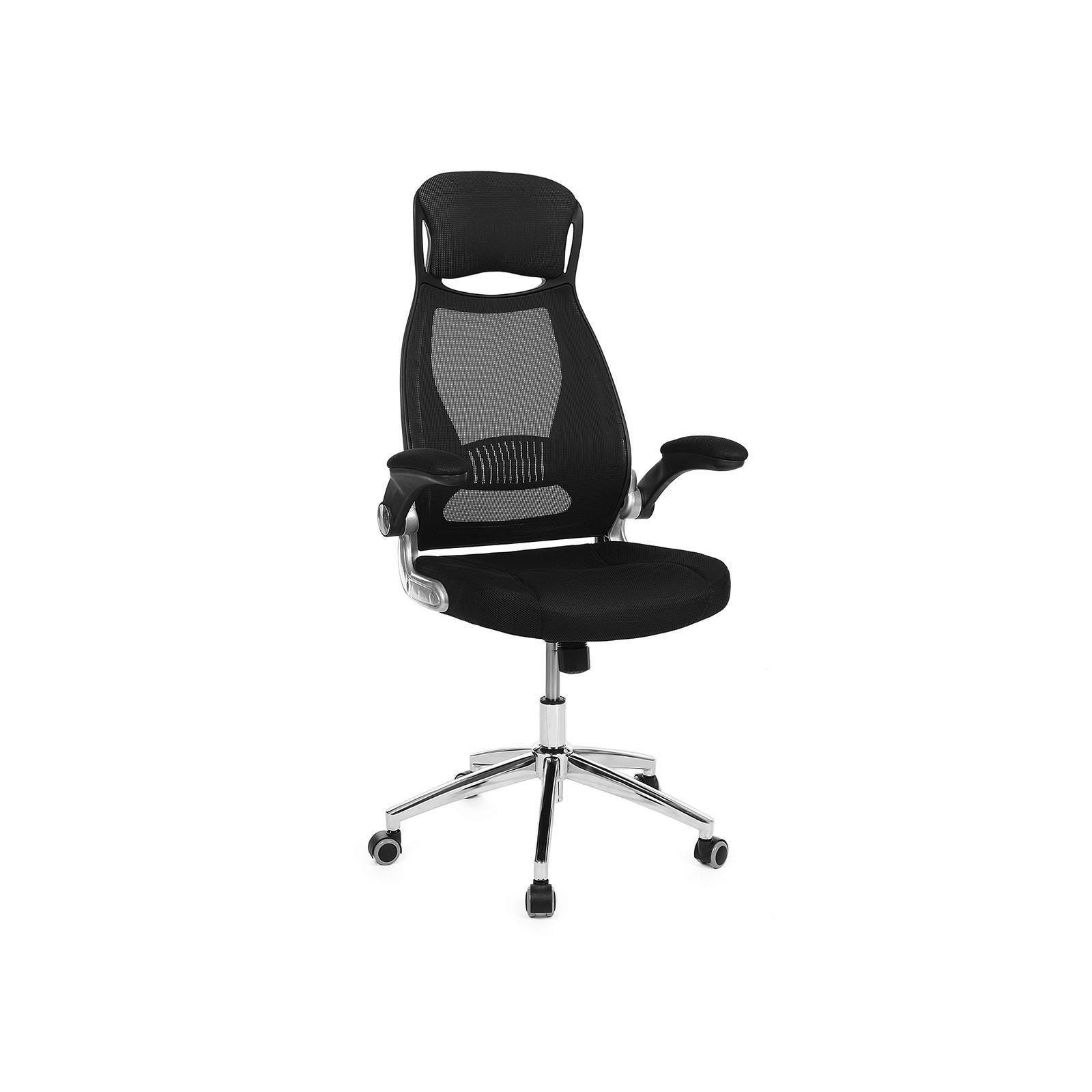 OTOČNÁ ŽIDLE, síťovina, černá, barvy stříbra - černá/barvy stříbra, Basics, kov/textil (64/126,5/55cm) - Boxxx