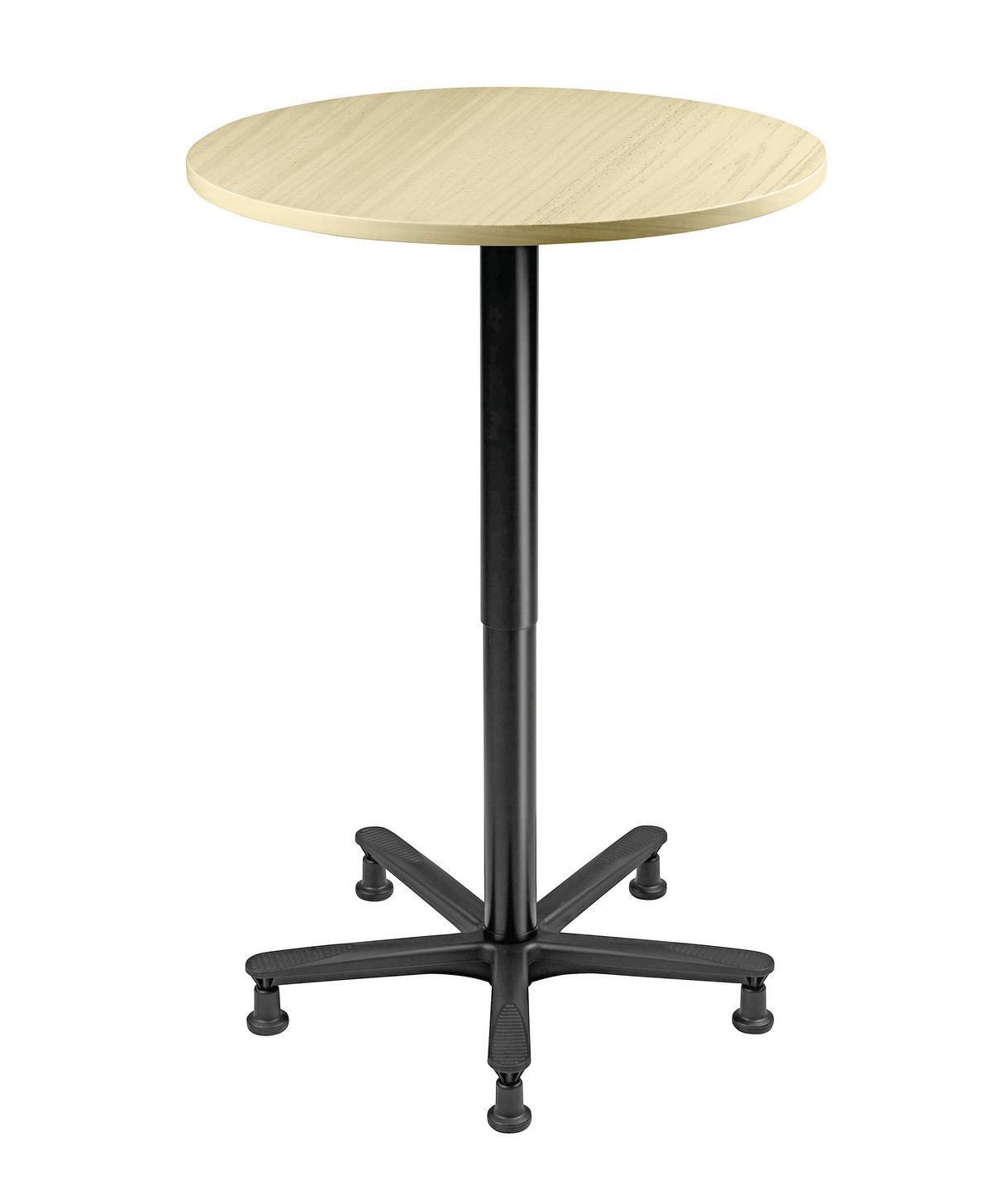 STEHTISCH 80/80/72-114 cm  - Ahornfarben/Schwarz, KONVENTIONELL, Holzwerkstoff/Metall (80/80/72-114cm) - Venda