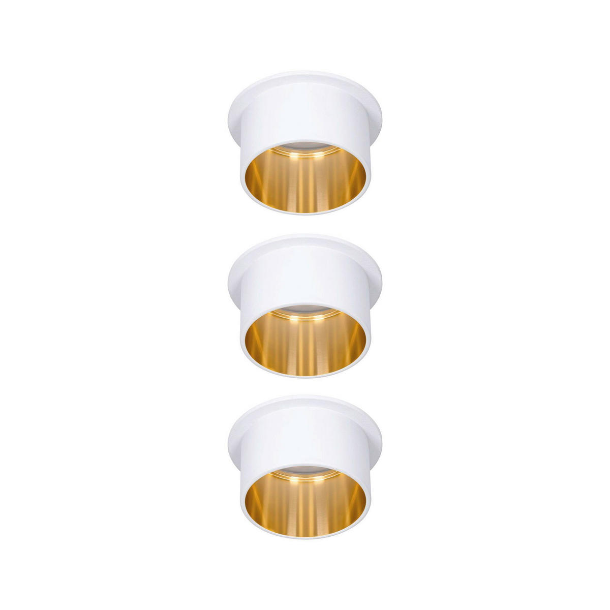 DECKENLEUCHTE  6,8/3,3 cm    - Goldfarben/Weiß, Basics, Metall (6,8/3,3cm) - Paulmann