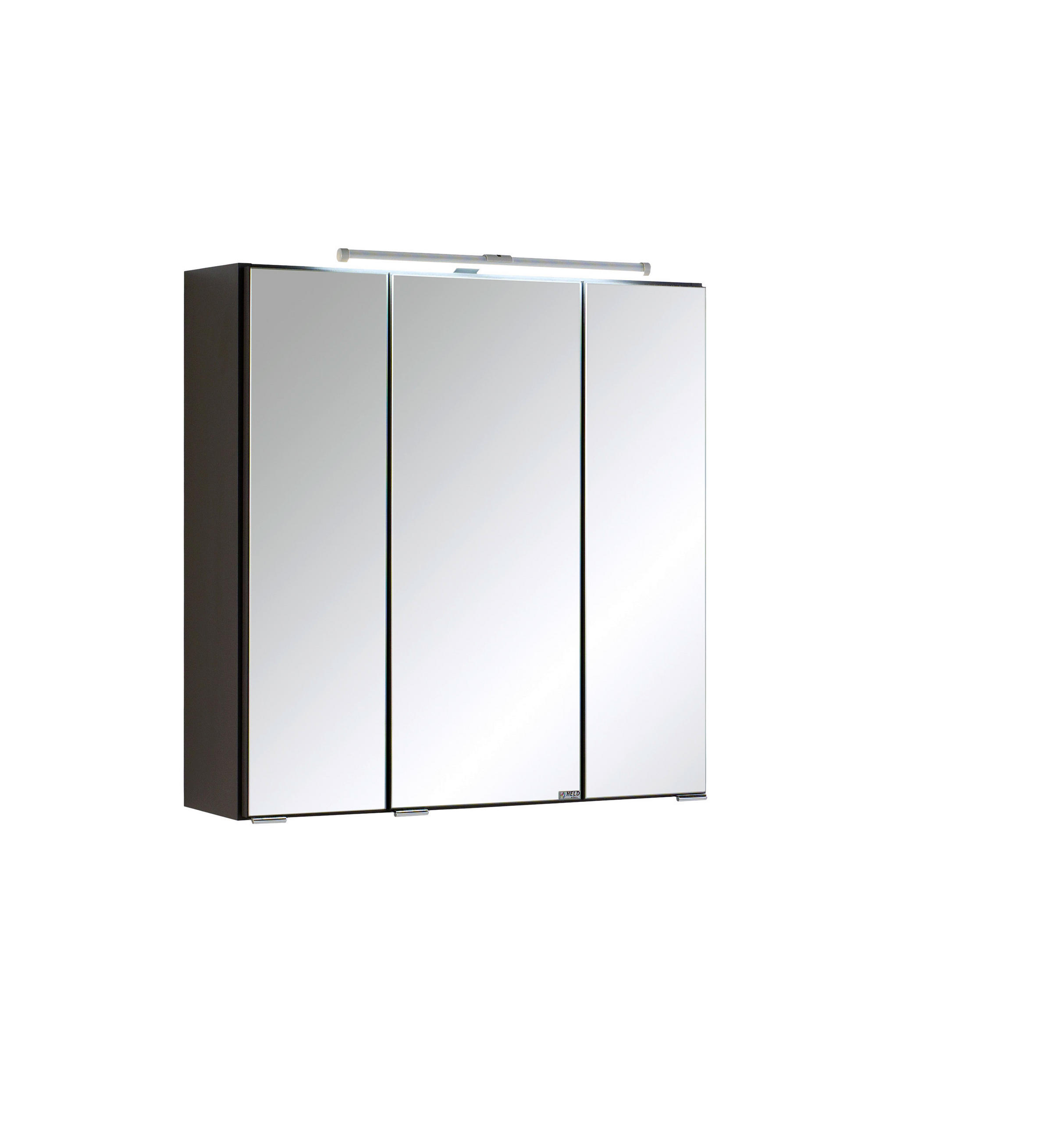 SPIEGELSCHRANK 60/64/20 cm - Chromfarben/Graphitfarben, KONVENTIONELL, Glas/Holzwerkstoff (60/64/20cm) - Held