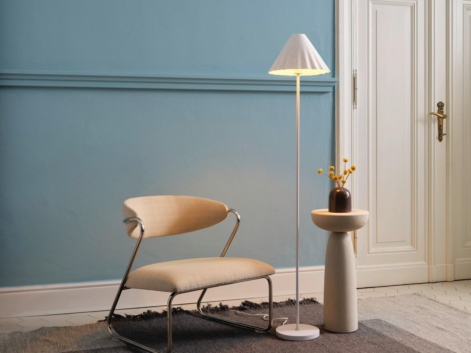STEHLEUCHTE 31/150.5 cm    - Basics, Papier/Metall (31/150.5cm) - Osram