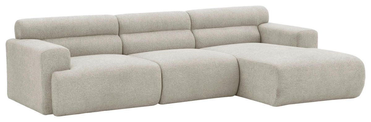 ECKSOFA Taupe Leinenoptik  - Taupe, Design, Holz/Textil (260/68/156cm) - P & B