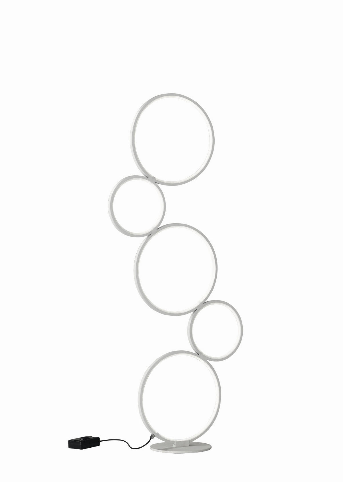 LED-STEHLEUCHTE - Weiss, Design, Metall (47/20/115cm) - Trio Leuchten