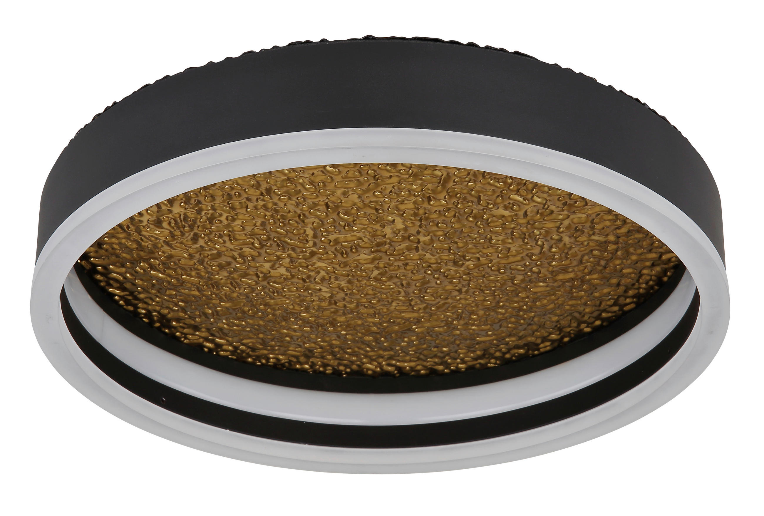 LED-DECKENLEUCHTE Hedi 30/7,5 cm   - Goldfarben/Opal, Design, Kunststoff/Metall (30/7,5cm) - Globo