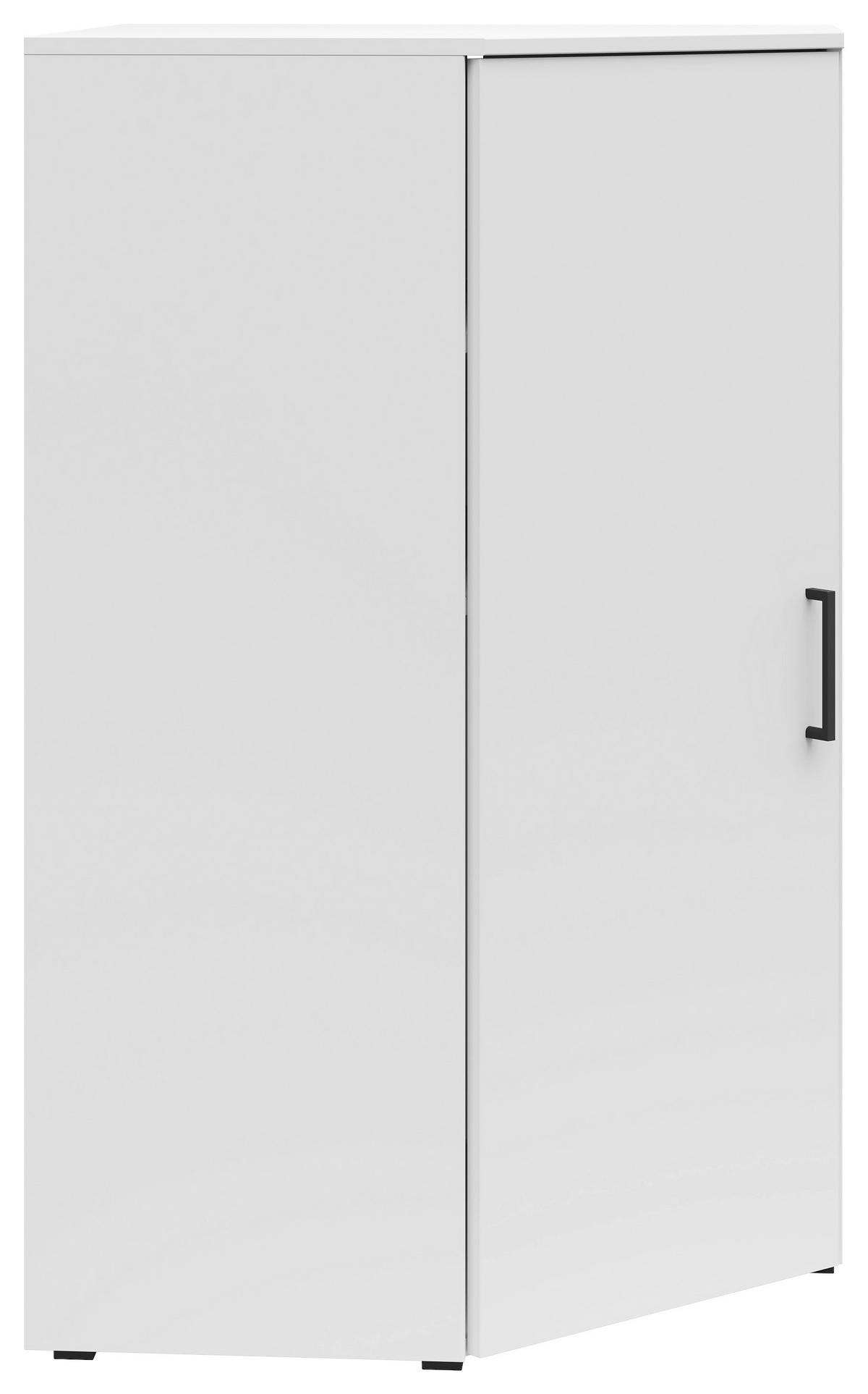 ECKKOMMODE 71,5/115/71,5 cm  in Weiss  - Weiss/Anthrazit, Modern, Holzwerkstoff/Kunststoff (71,5/115/71,5cm) - Carryhome