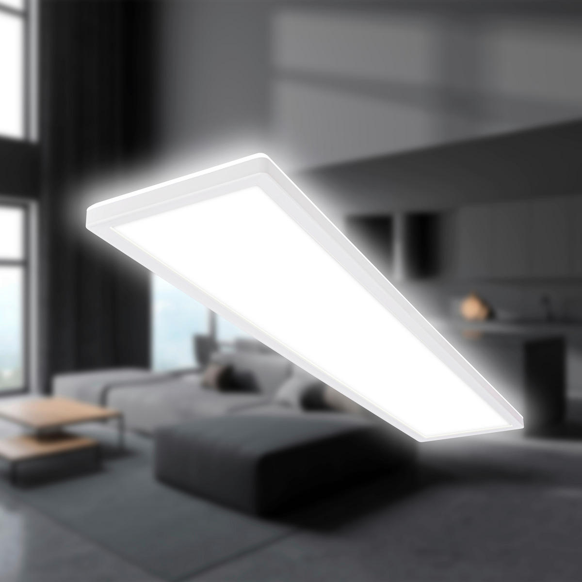 LED-PANEEL Tava 98/20/3 cm   - Weiß, Design, Kunststoff (98/20/3cm)