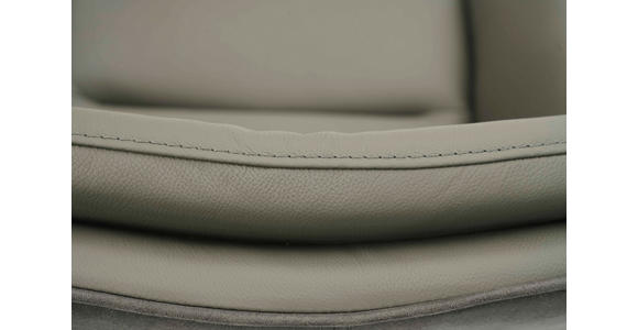 ARMLEHNSTUHL  inklusive Armlehnen, Sitzfläche 180° drehbar, automatische Rückholfunktion Mikrofaser Echtleder  - Anthrazit/Schwarz, Design, Leder/Textil (58/89/67cm) - Xora