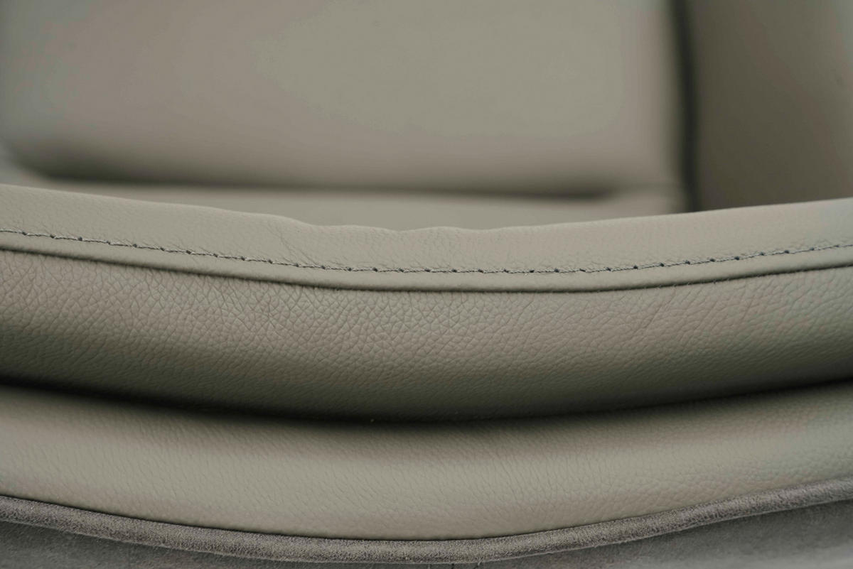 ARMLEHNSTUHL  in Eisen Mikrofaser Echtleder pigmentiert  - Anthrazit/Schwarz, Design, Leder/Textil (58/89/67cm) - Xora