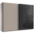 SCHWEBETÜRENSCHRANK  in Graphitfarben, Schwarz, Sahara  - Schwarz/Graphitfarben, Design, Glas/Holzwerkstoff (270/208/65cm) - Carryhome