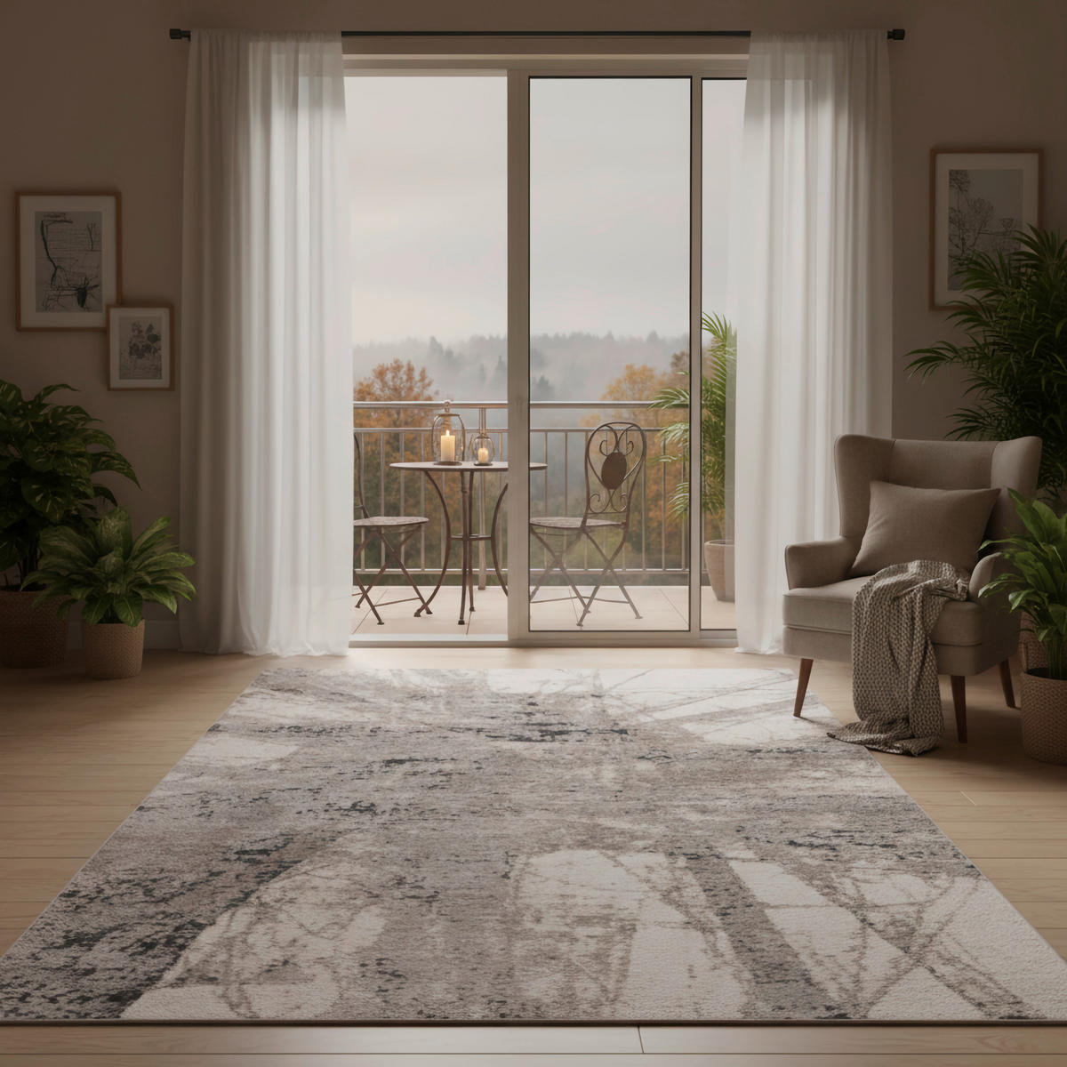 WEBTEPPICH  Wohnzimmer 160/230 cm My Bologna Creme, Grau rechteckig  - Creme/Grau, LIFESTYLE, Textil (160/230cm) - Obsession