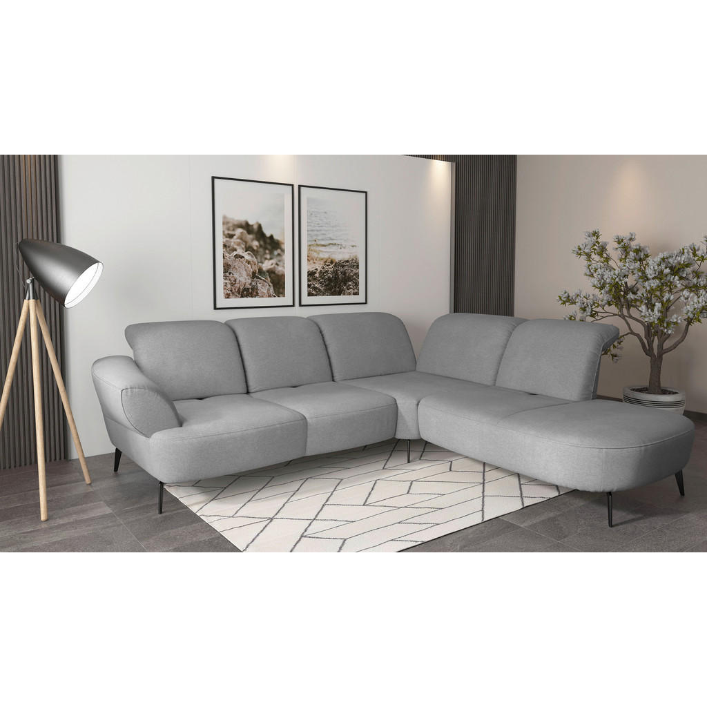 Sit & More ROHOVÁ SEDAČKA, textil, sivá