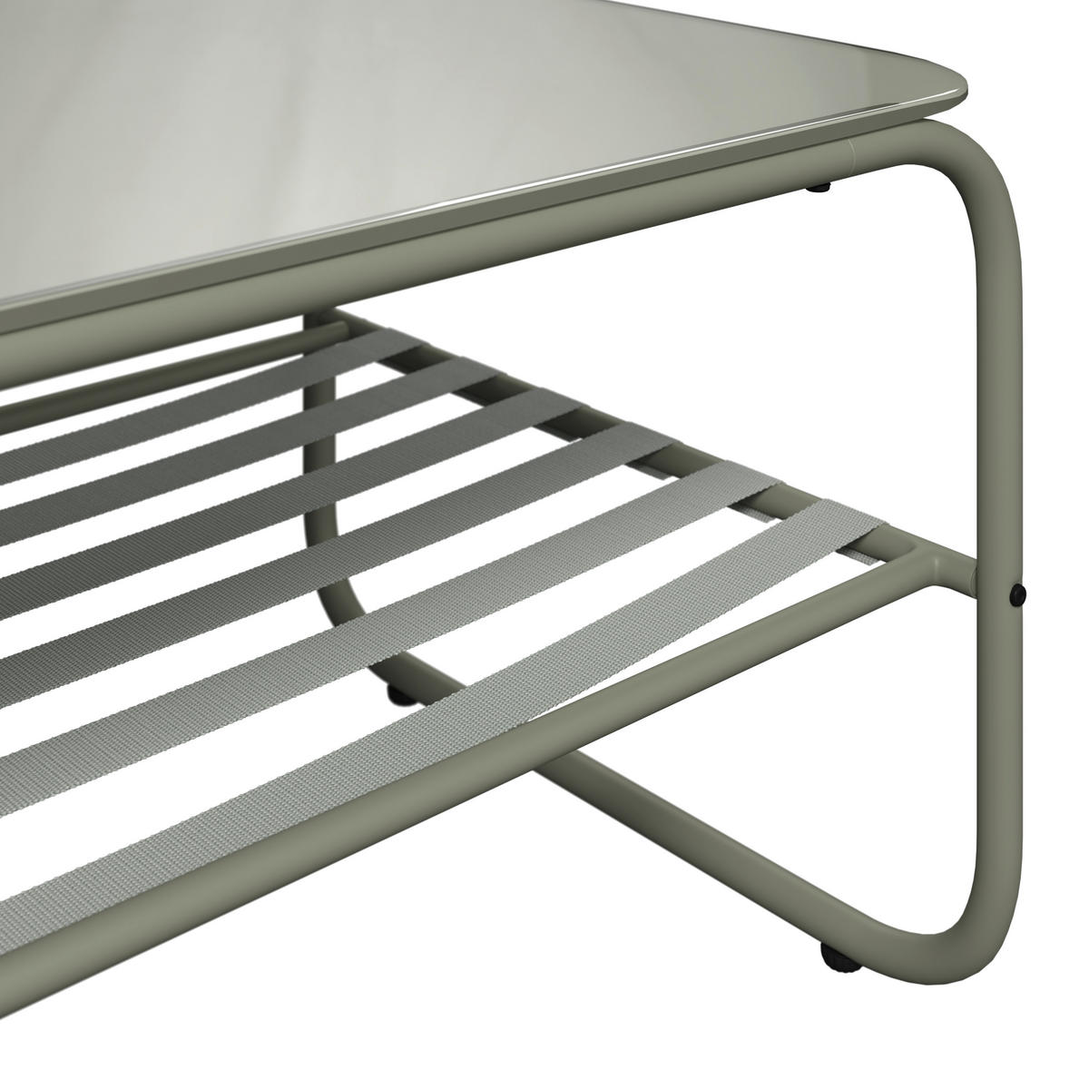 LOUNGEGARNITUR Eisen  - Beige/Grau, MODERN, Glas/Textil (128/62/82cm) - Ambia Garden