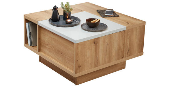 COUCHTISCH in Holzwerkstoff 75/75/45 cm - Hellgrau/Eiche Artisan, KONVENTIONELL, Holzwerkstoff (75/75/45cm) - Novel
