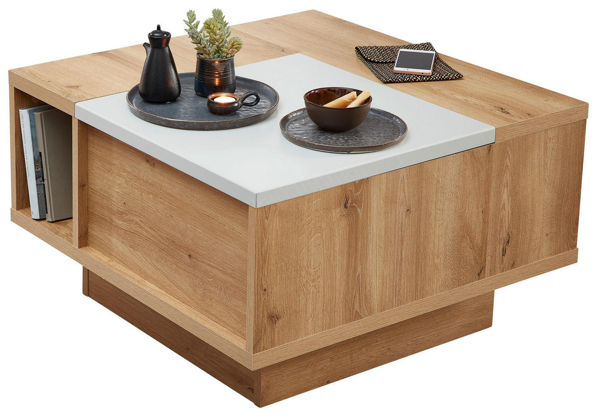 COUCHTISCH in Holzwerkstoff 75/75/45 cm  - Hellgrau/Eiche Artisan, Konventionell, Holzwerkstoff (75/75/45cm) - Novel