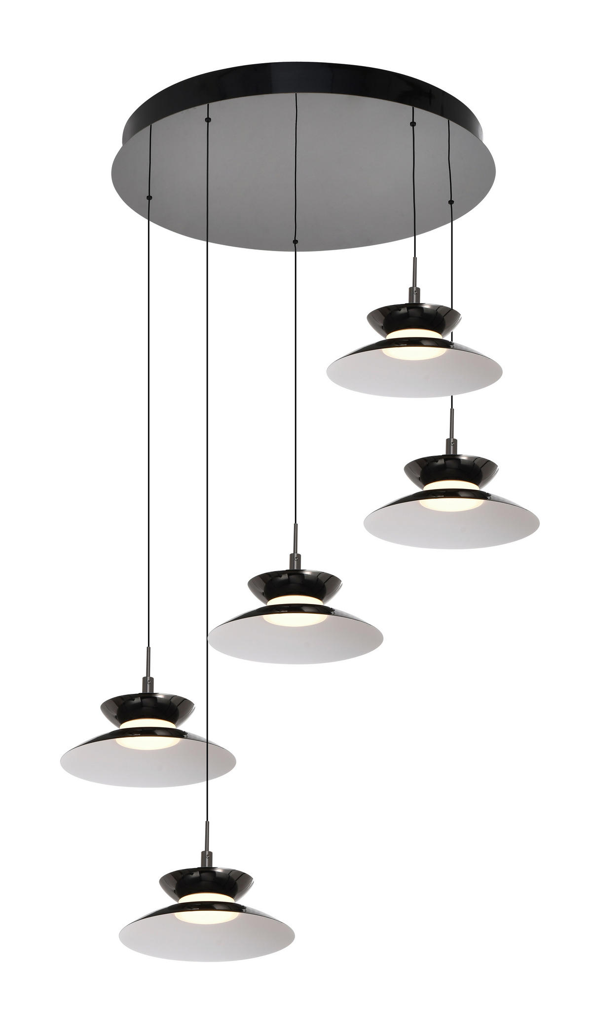 LED-HÄNGELEUCHTE Gubbio 67/150/49 cm  - Schwarzchrom, Design, Metall (67/150/49cm)