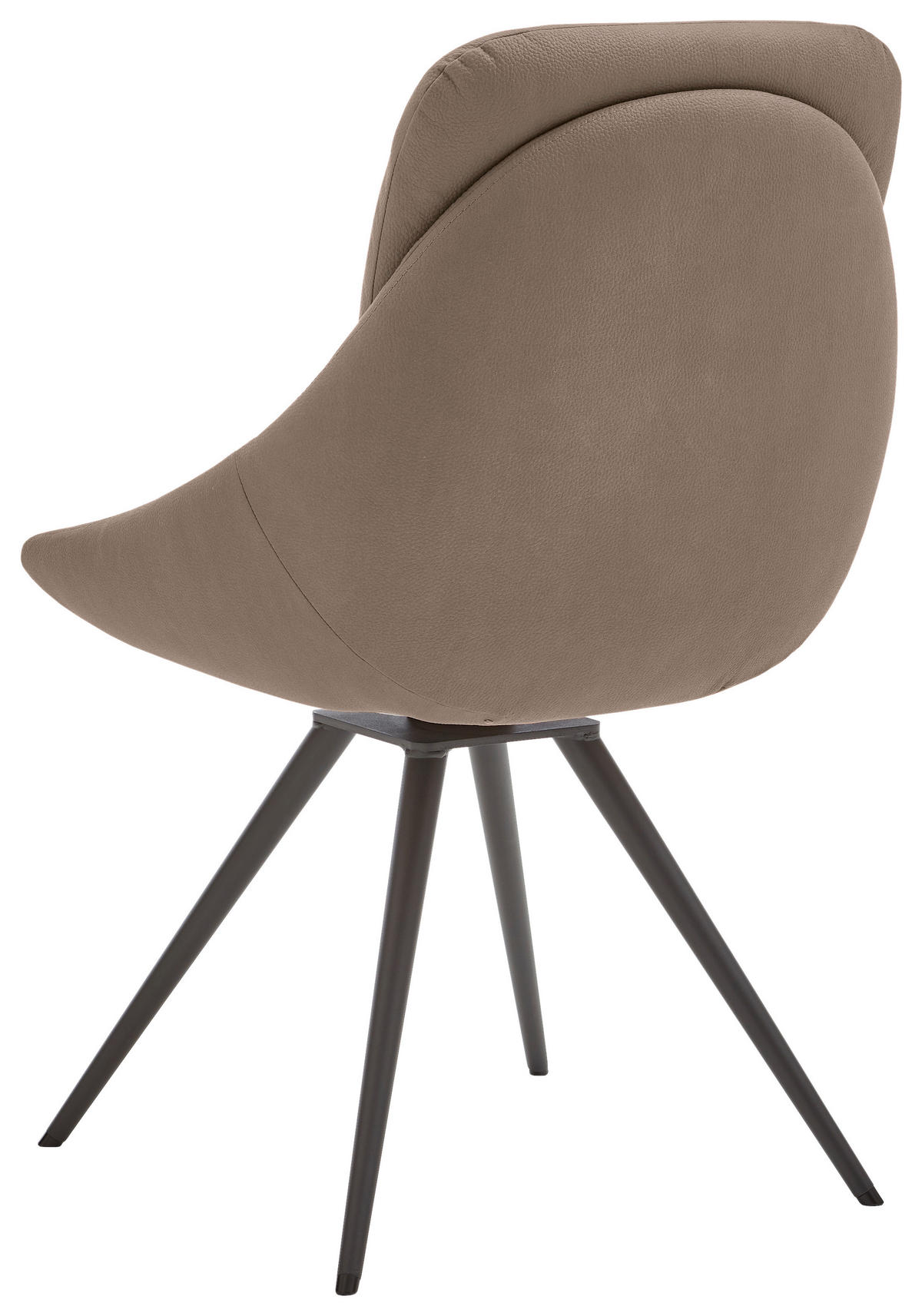 STUHL  in Stahl Mikrofaser  - Fango/Anthrazit, Design, Textil/Metall (55/91/64cm) - Venjakob