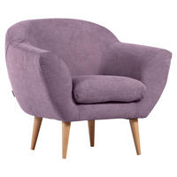 FÅTÖLJ i textil lila  - lila/naturfärgad, Trend, textil (87/78/80cm) - Livetastic