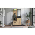 GARDEROBE  in 89,7/190,5/33,2 cm  - Schwarz/Eiche Artisan, MODERN, Holzwerkstoff (89,7/190,5/33,2cm) - Carryhome