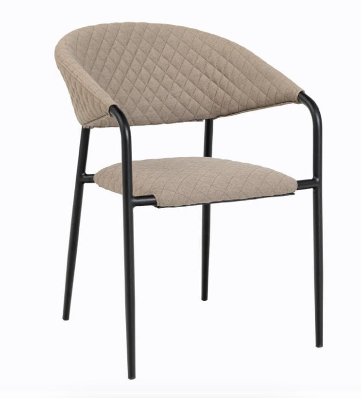 STAPELSESSEL in Metall, Textil Naturfarben, Sandfarben  - Sandfarben/Anthrazit, MODERN, Textil/Metall (58/83/66cm) - Gardenson