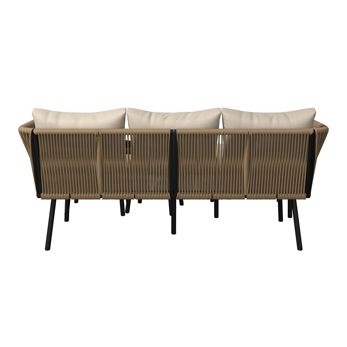 LOUNGEGARNITUR   180/73/69 cm Eisen  - Beige/Creme, MODERN, Glas/Kunststoff (180/73/69cm) - Ambia Garden
