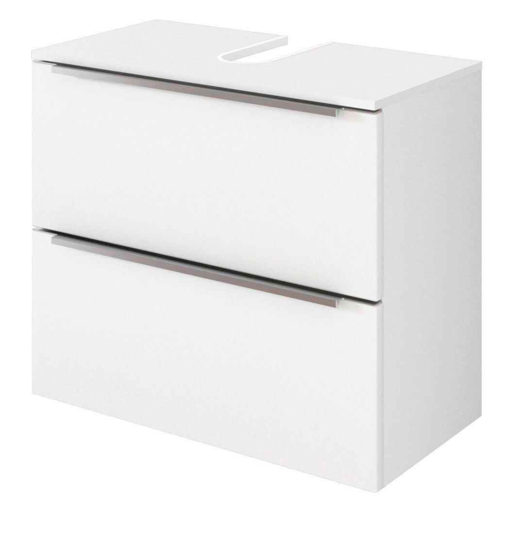 WASCHBECKENUNTERSCHRANK 60/55/35 cm  - Silberfarben/Weiß, KONVENTIONELL, Holzwerkstoff/Kunststoff (60/55/35cm) - Xora