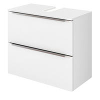 WASCHBECKENUNTERSCHRANK 60/55/35 cm  - Silberfarben/Weiß, KONVENTIONELL, Holzwerkstoff/Kunststoff (60/55/35cm) - Xora